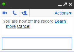 Google Chat: You are now off the record